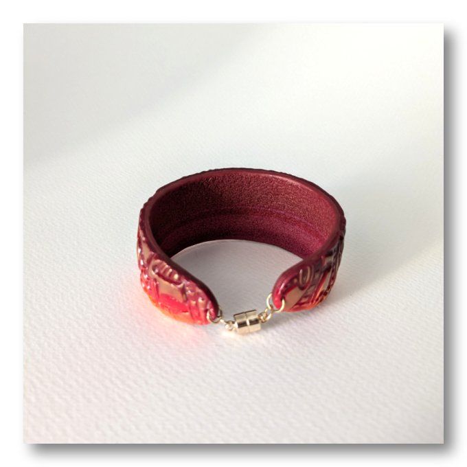 Bracelet Manchette Rouge