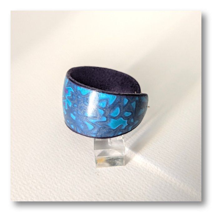 Bracelet Manchette Bleu & Violet