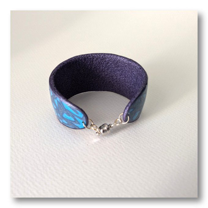 Bracelet Manchette Bleu & Violet